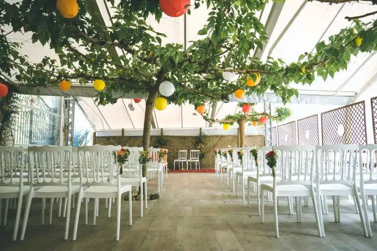 salle de mariage décoré au Pays Basque