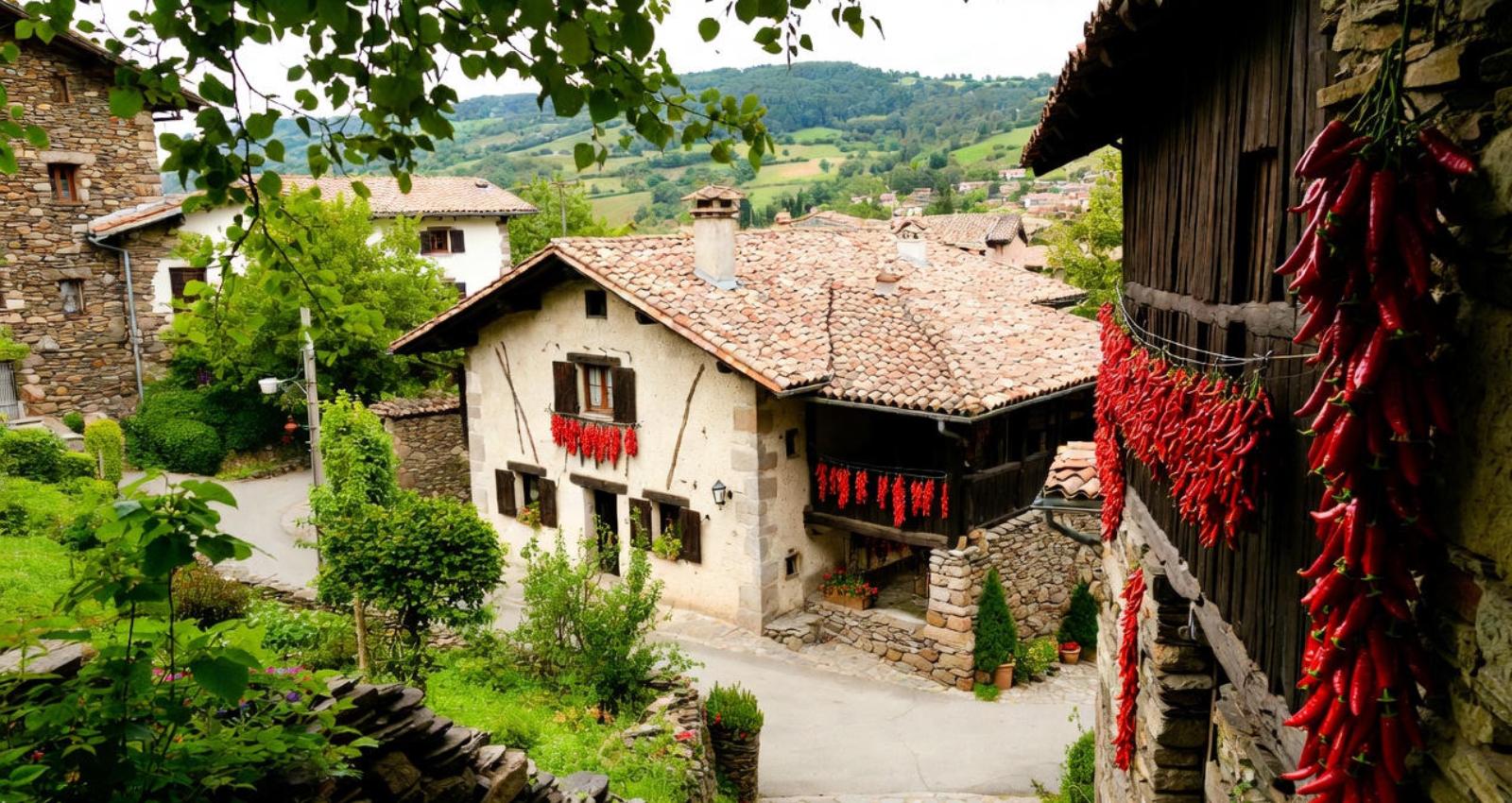 Espelette : village basque du piment au cœur des Pyrénées-Atlantiques